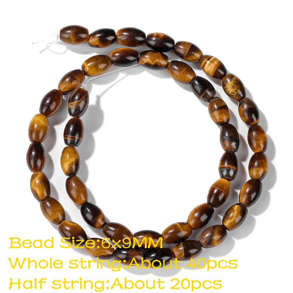 High Quality Natural Stone Yellow Tiger Eye Beads Round Square Oval Loose Spacer Stone For Jewelry Making Bracelet Diy Accessory
