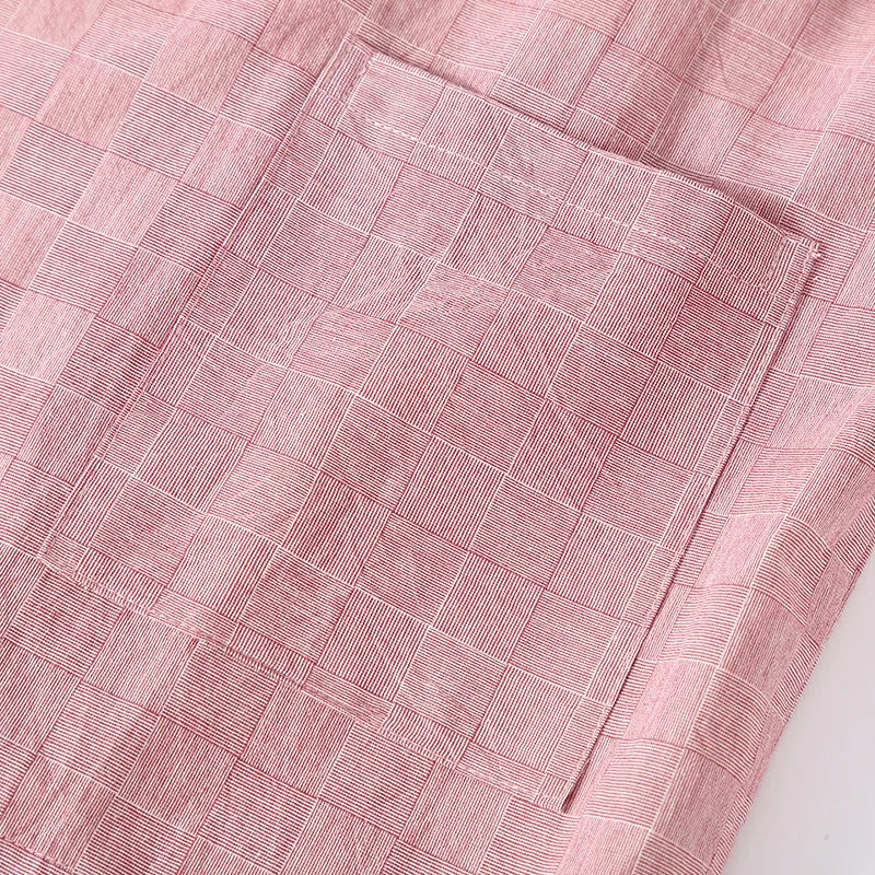 Women's Home Clothes Cotton Spring and Autumn Long Sleeved Long Pants Home Clothes Cardigan Simple Two-piece Pyjamas Set
