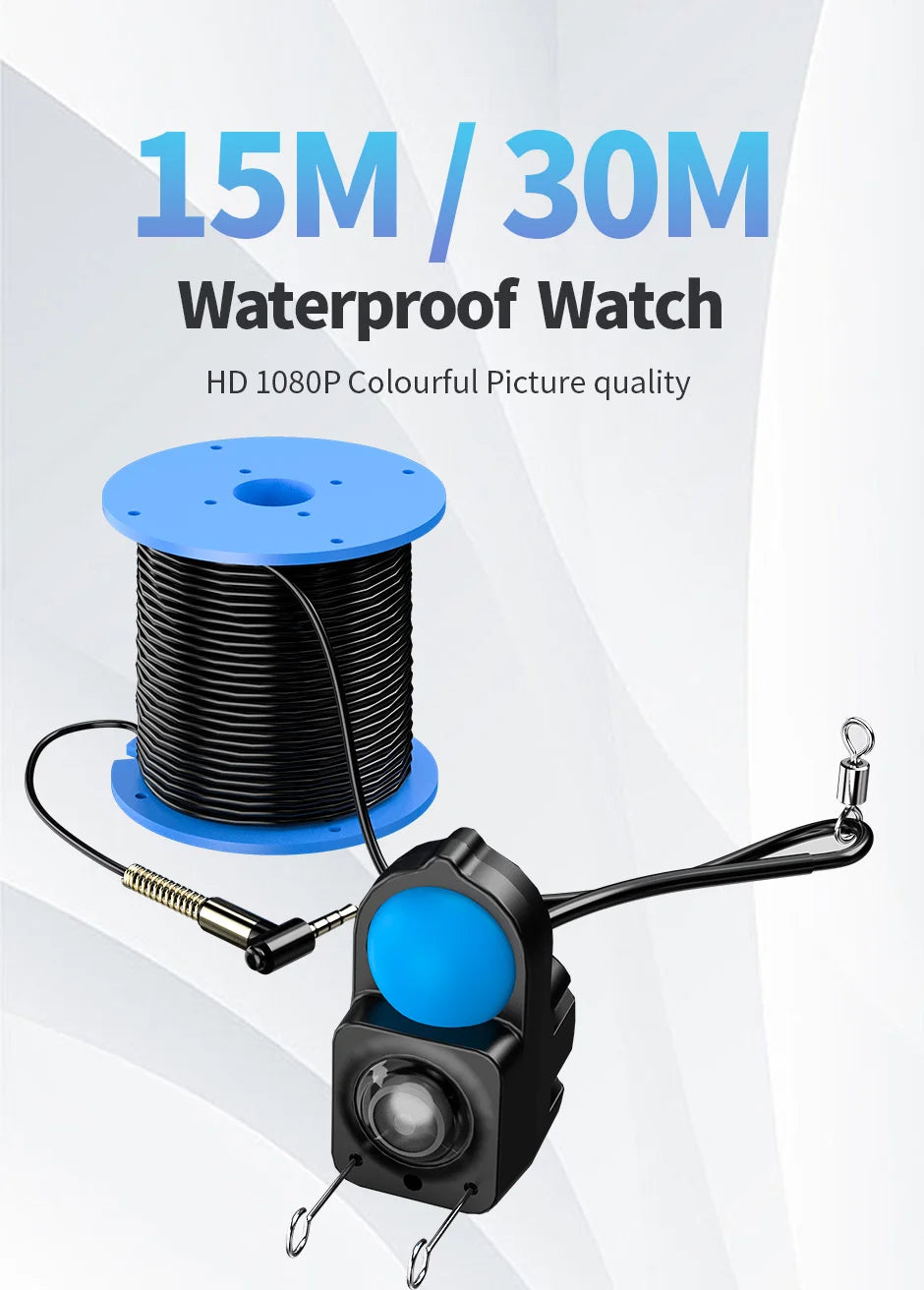 Portable Fish Depth Finder Water Handheld 1080P 4.3 Inch LCD Fish Finder Underwater 220° Fishing Camera With Night Vision