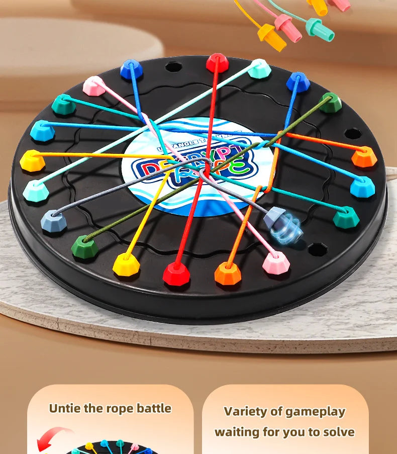 Twisted Rope Puzzle Game Brainy Knots Rope Untangling Board Game, Rope ...