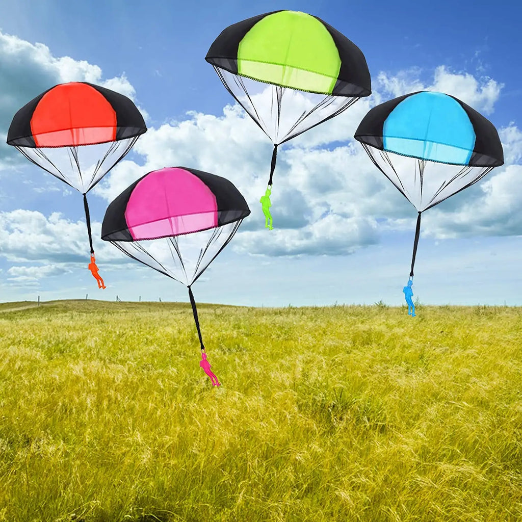 5pcs/lot Parachute Toy  No Tangle Throw Parachute Men Outdoor Sport Toy Children Paratrooper Toy Hand Throw Parachute Army Man