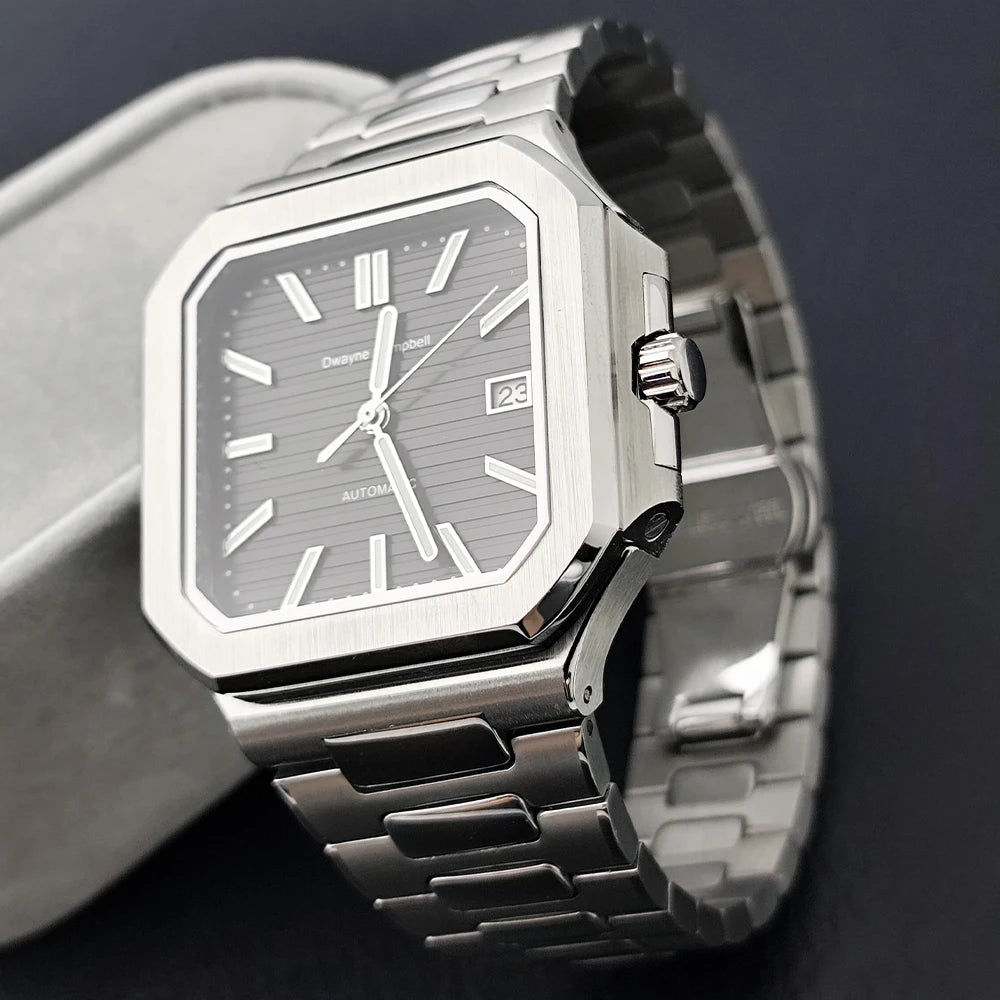 Watches For Man 2025 New Automatic Watch Sapphire Glass Steel Square Case Luminous Waterproof Wristwatch