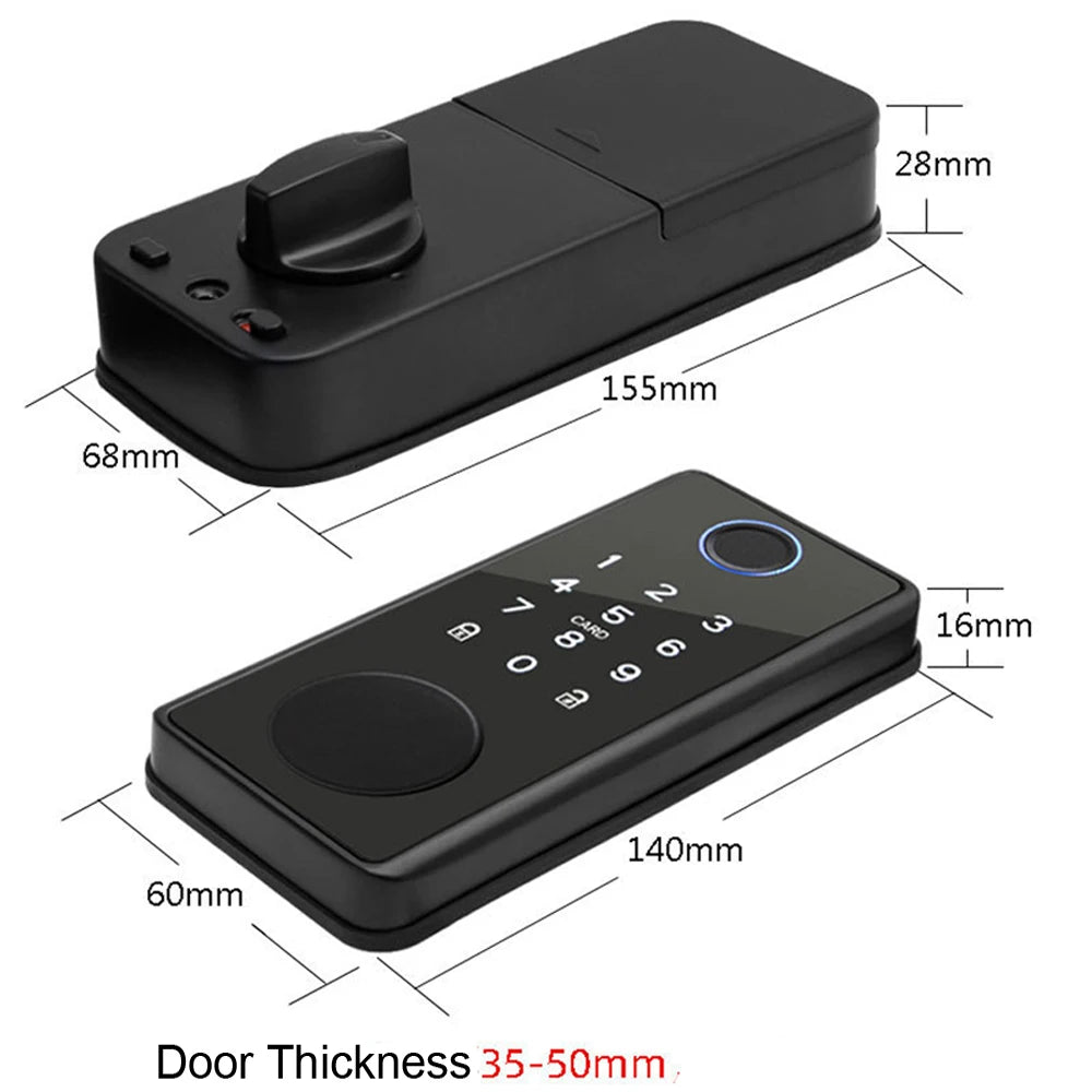 Tuya App Remote Control Smart Door Lock Deadbolt With Keys Fingerprint Lock electronics Digital Indoor House Electronic Lock