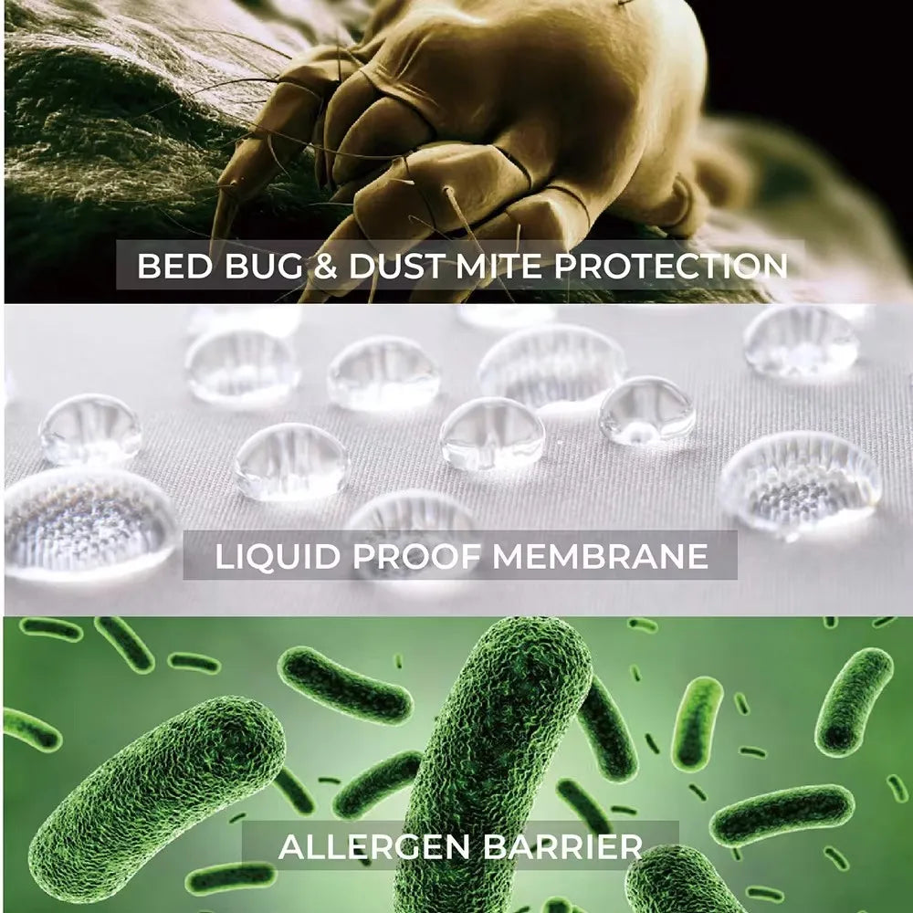 Smooth Waterproof Pillow Protector 1PC 50x70cm / 48x74cm / 21x27Inch / 21x31Inch / 21x37Inch Pillow Cover [Bed Bug Lock]