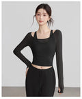 Yoga Clothes for Women for Autumn and Winter Vacation Two-piece Fixed Cup Sports Tops High-end Pilates Training Fitness Clothes