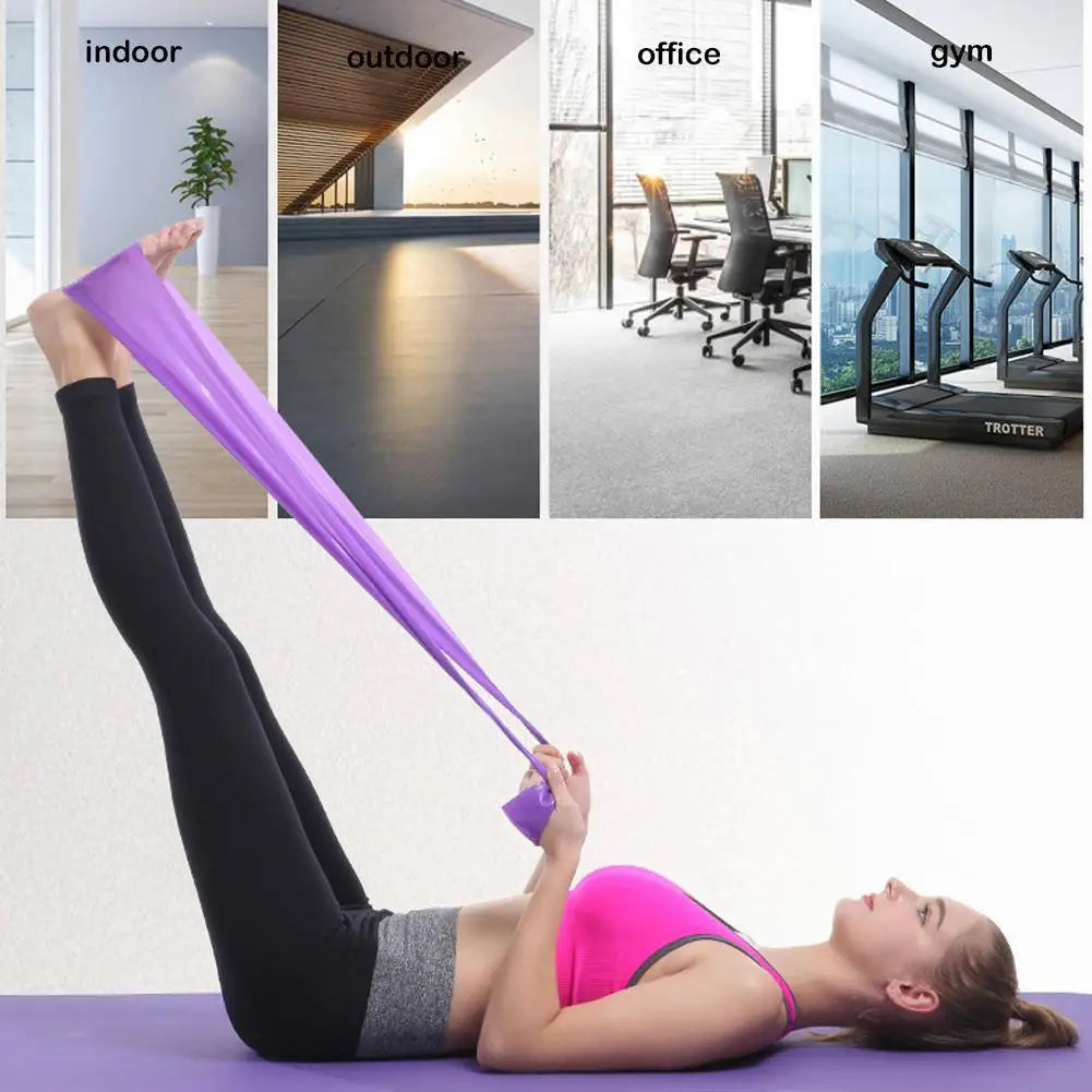 Yoga Sport Resistance Bands Pilates Training Fitness Exercise Gym Elastic Band Physical Therapy Stretching Strength Training