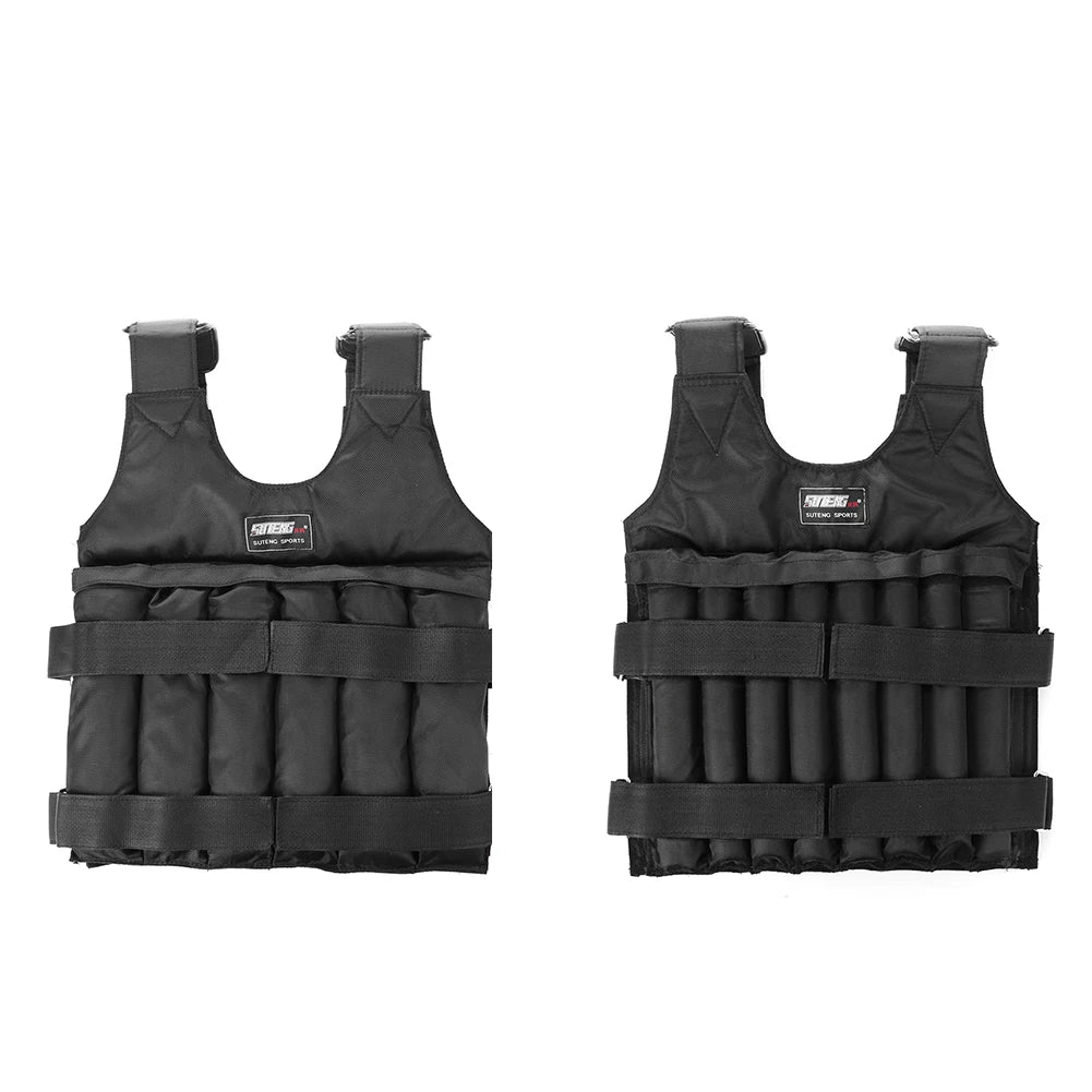 20/50kg Loading Weighted Vest Adjustable Exercise Training Fitness Jacket Gym Workout Boxing Vest Running(without fillers)