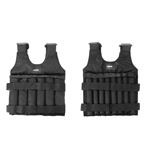 20/50kg Loading Weighted Vest Adjustable Exercise Training Fitness Jacket Gym Workout Boxing Vest Running(without fillers)
