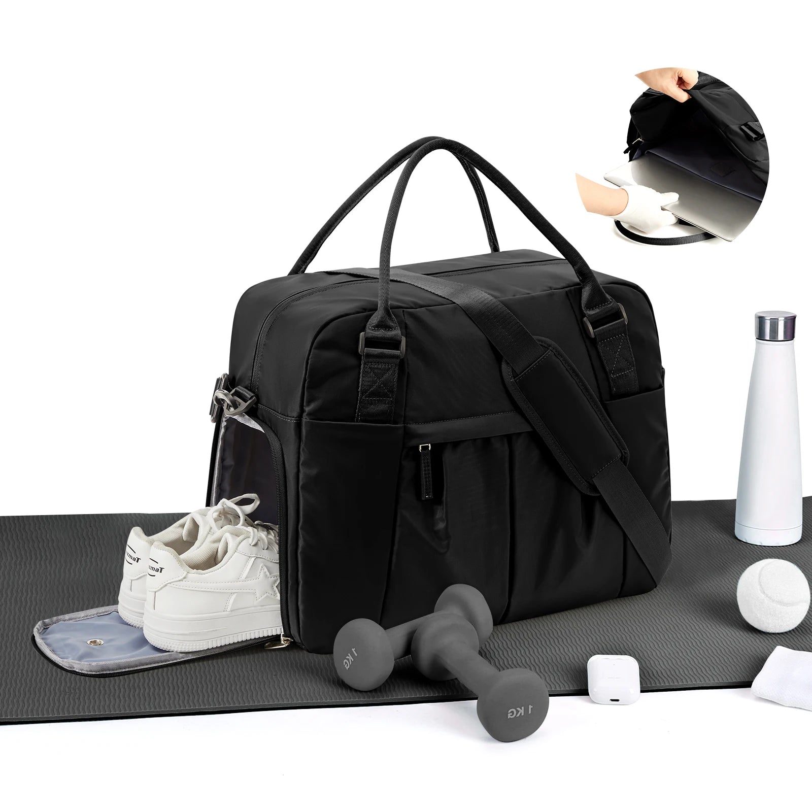 Gym Bags for Men Large Capacity Tote Bag Carry on Bag Travel Bag Suitcase Waterproof Beach Bag Football Exercises Gym Duffle Bag