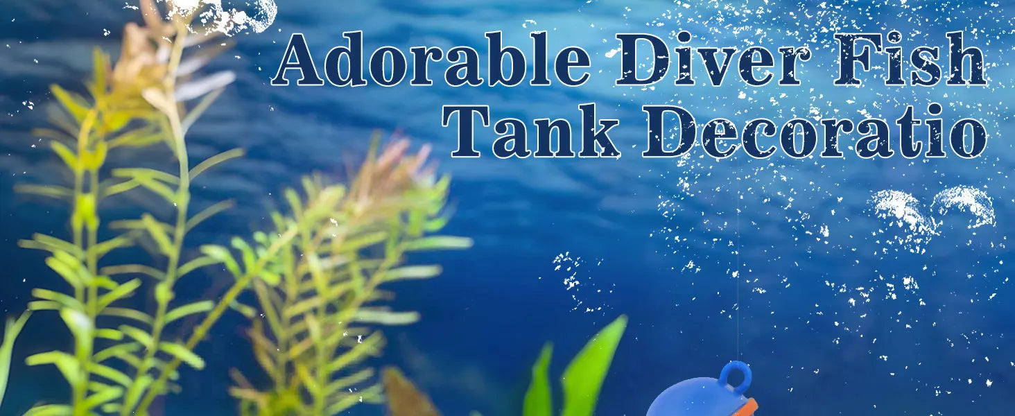 Fish Tank Decoration Creative Floating Diver Ornaments Set Blue Guy Figurines for Underwater Scenery Bottom Aquarium Decor