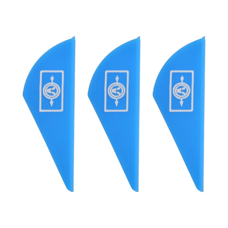 100pcs 2Inch Archery Arrow Rubber Feather Fletching Water Drop Shape Vanes DIY Shaft Accessories for Outdoor Shooting Hunting