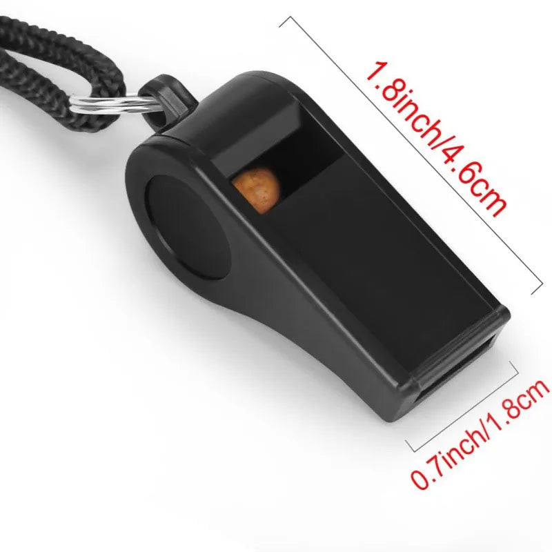 High Quality Black Whistle Referee Game Halter Whistle Outdoor Travel Hiking Whistle Suitable for Basketball Volleyball Games