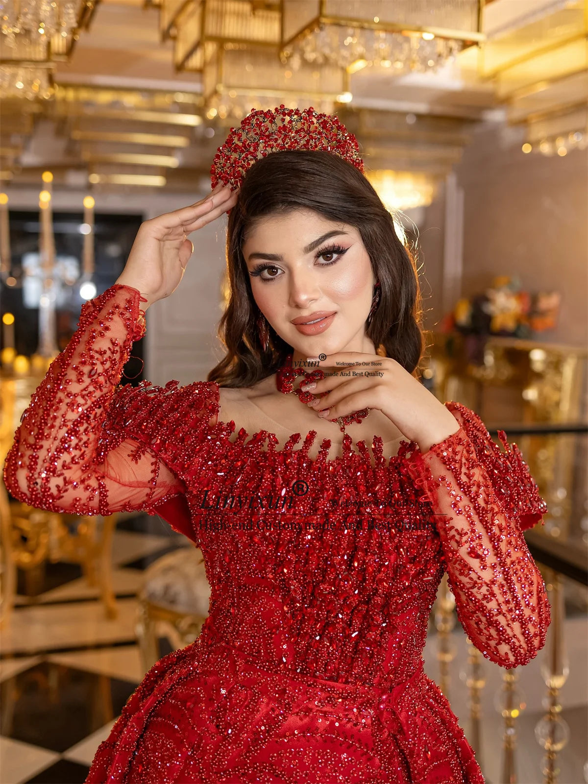 Dubai Mermaid Prom Dresses Glitter Sequin Diamond Evening Gown Customized Aso Ebi Off Shoulder Wedding Party فساتين سهر