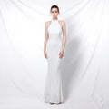Prom Long Elegant Dresses  Halter  Sequin  Mermaid Prom Dress  Vestidos De Fiesta Evening Dresses Customized