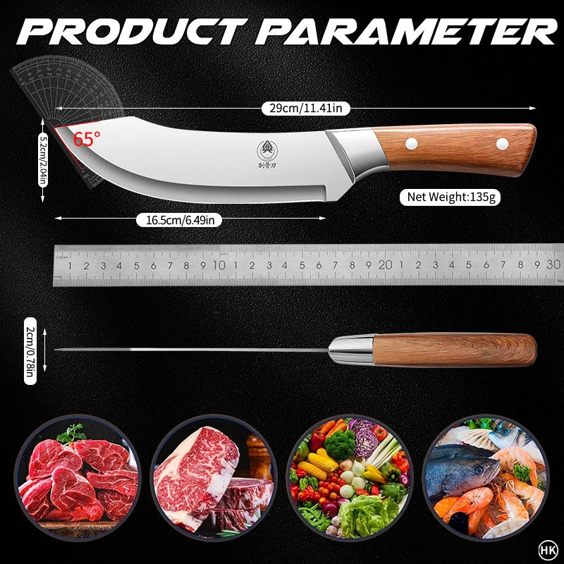 BAKULI-1PC Boning Knife, Precision Boning Knife: Stainless Steel, Ergonomic Grip, Easy Meat Cutting