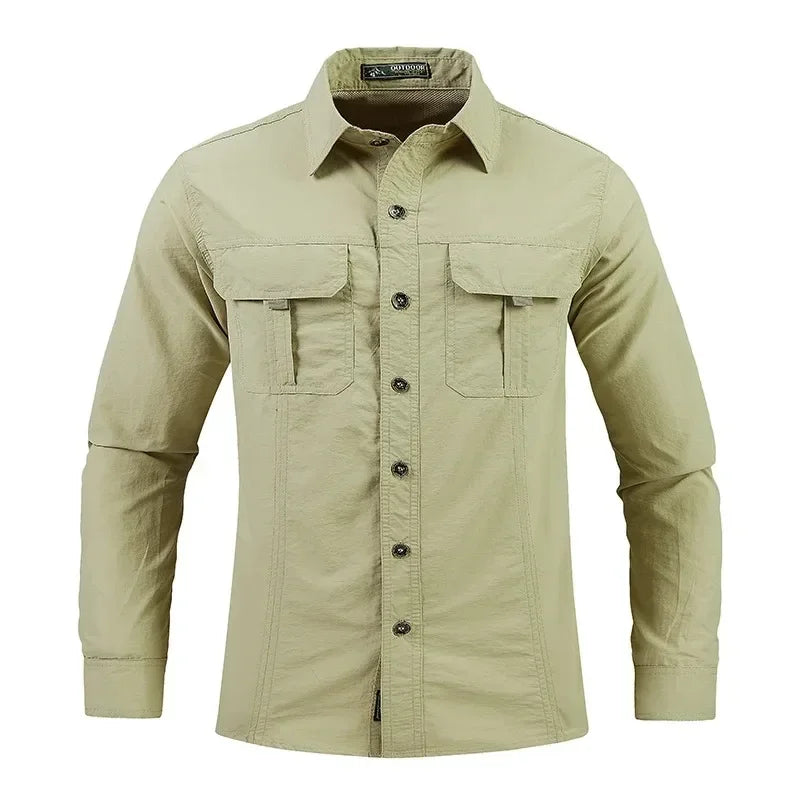 2025 spring summer New Men Lightweight Quick-Drying long sleeved shirts outdoor new men  Breathable Sport Sunscreen Hiking Shirt