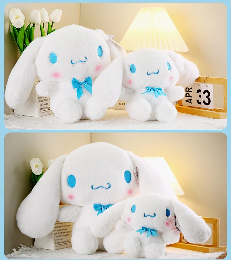 Sanrio Anime Classic Series Cinnamoroll Hello Kitty Cute Plush Stuffed Toys Soft Pillow Plushies Doll Birthday Gift For Girls