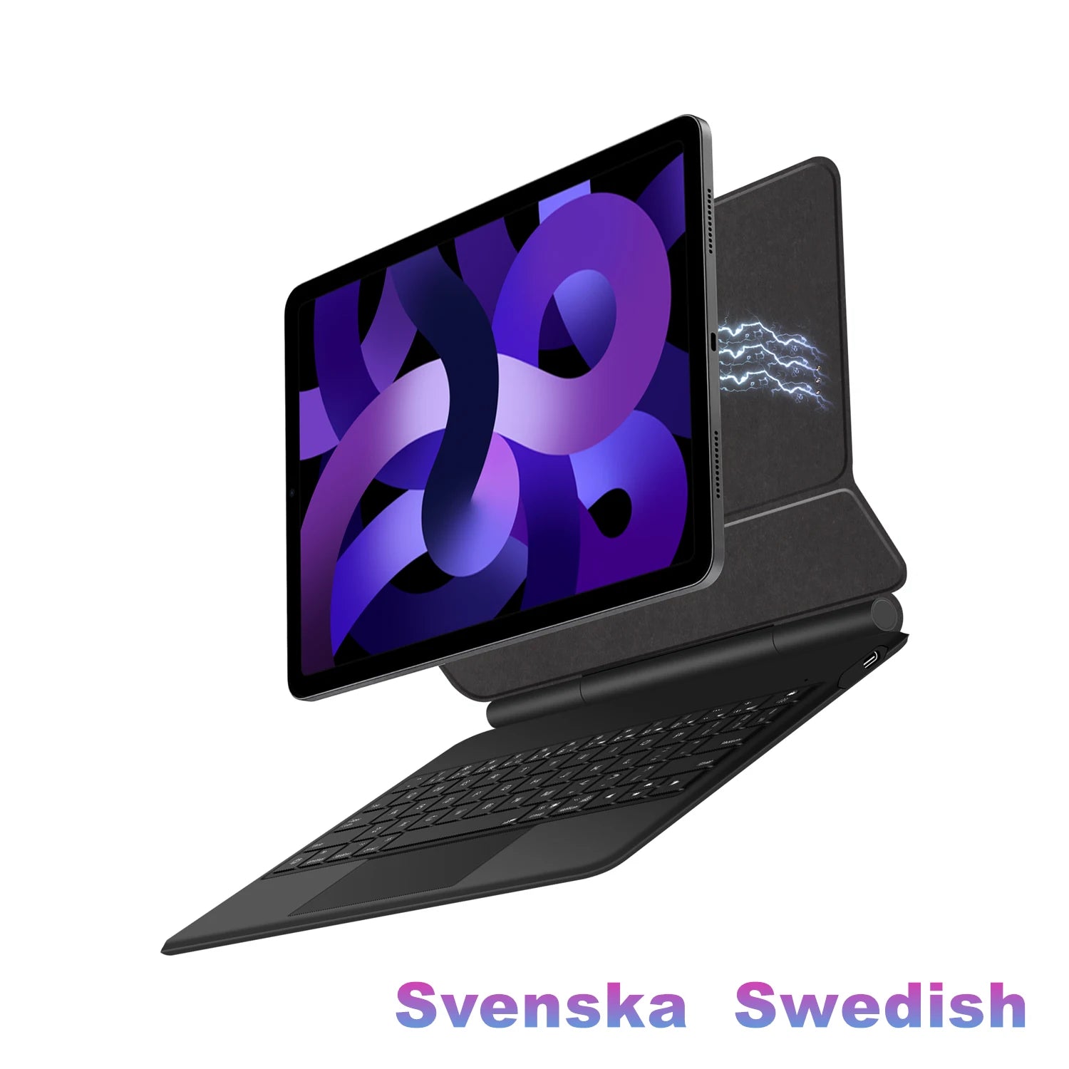 AJIUYU Smart Pogo Pin Magic Keyboard For iPad Air 11 inch M3 M2 Pro 13 M4 12.9 6th 5th 4th 10.9 7th Smart Case Direct Connection