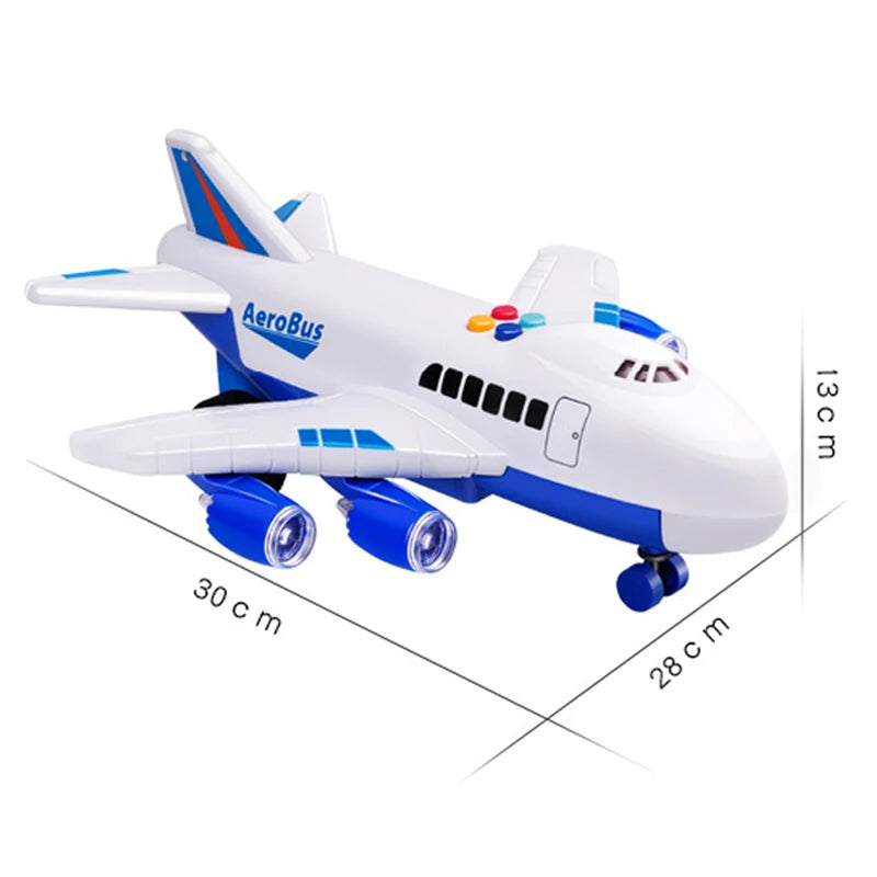 New Oversized Inertial Passenger Plane Toy Fall-resistant Music Light Effect Simulation Airplane Model Children's Christmas Gift