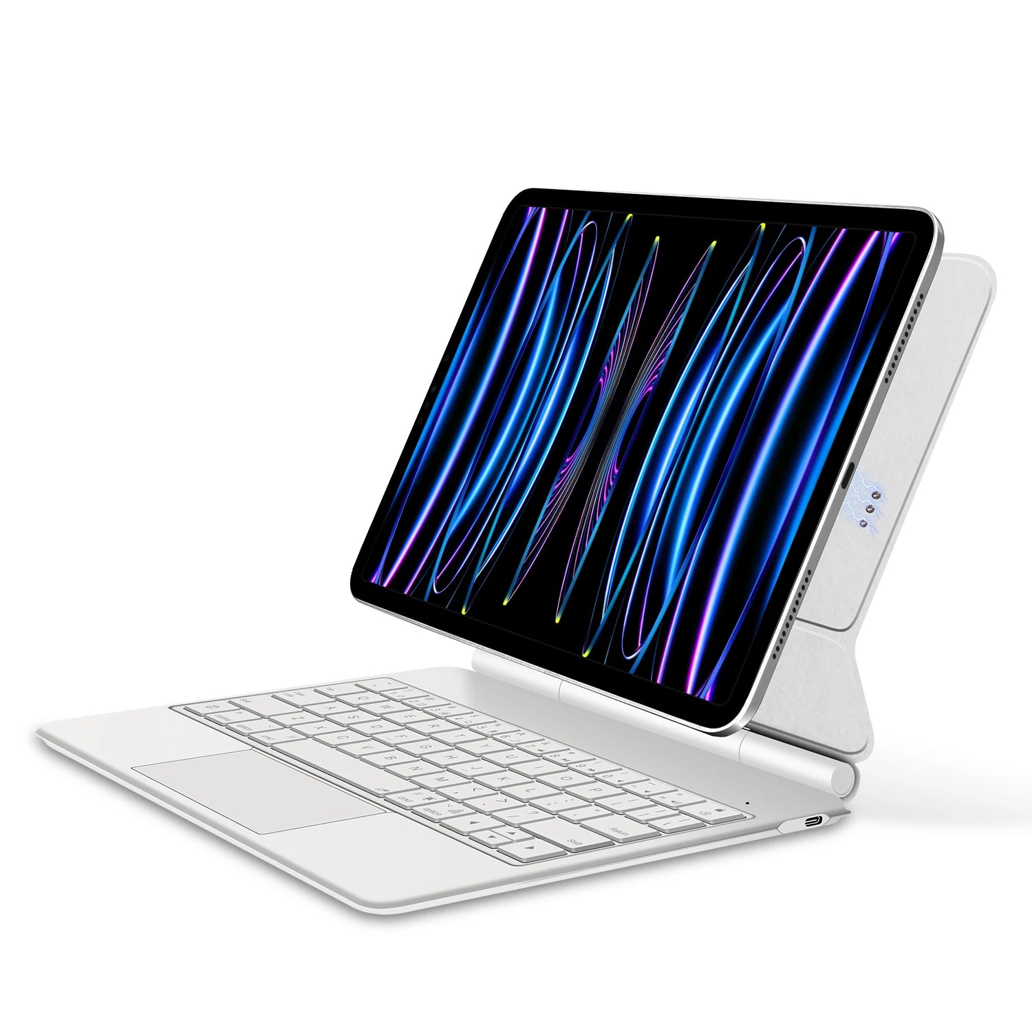 AJIUYU Smart Pogo Pin Magic Keyboard For iPad Air 11 inch M3 M2 Pro 13 M4 12.9 6th 5th 4th 10.9 7th Smart Case Direct Connection