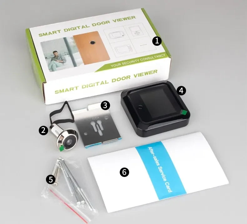 Video Doortell HD 2.4 Inch Peephole 120° Smart Digital Door Viewer Camera Security Monitor 240x320 Visual Doorbell Home