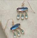 2024 Niche Geometric Drop Shape Stone Dangle Earrings for Women Jewelry Female Gift Accessories