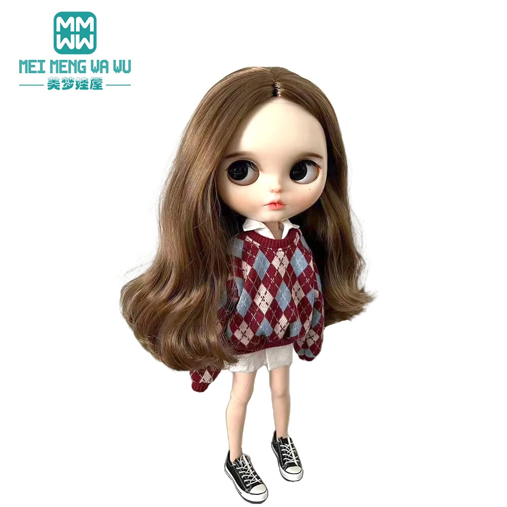 Clothes for doll Fashionable sportswear, shirts, sweatshirts fits Blyth Azone OB22 OB24 Doll Accessories