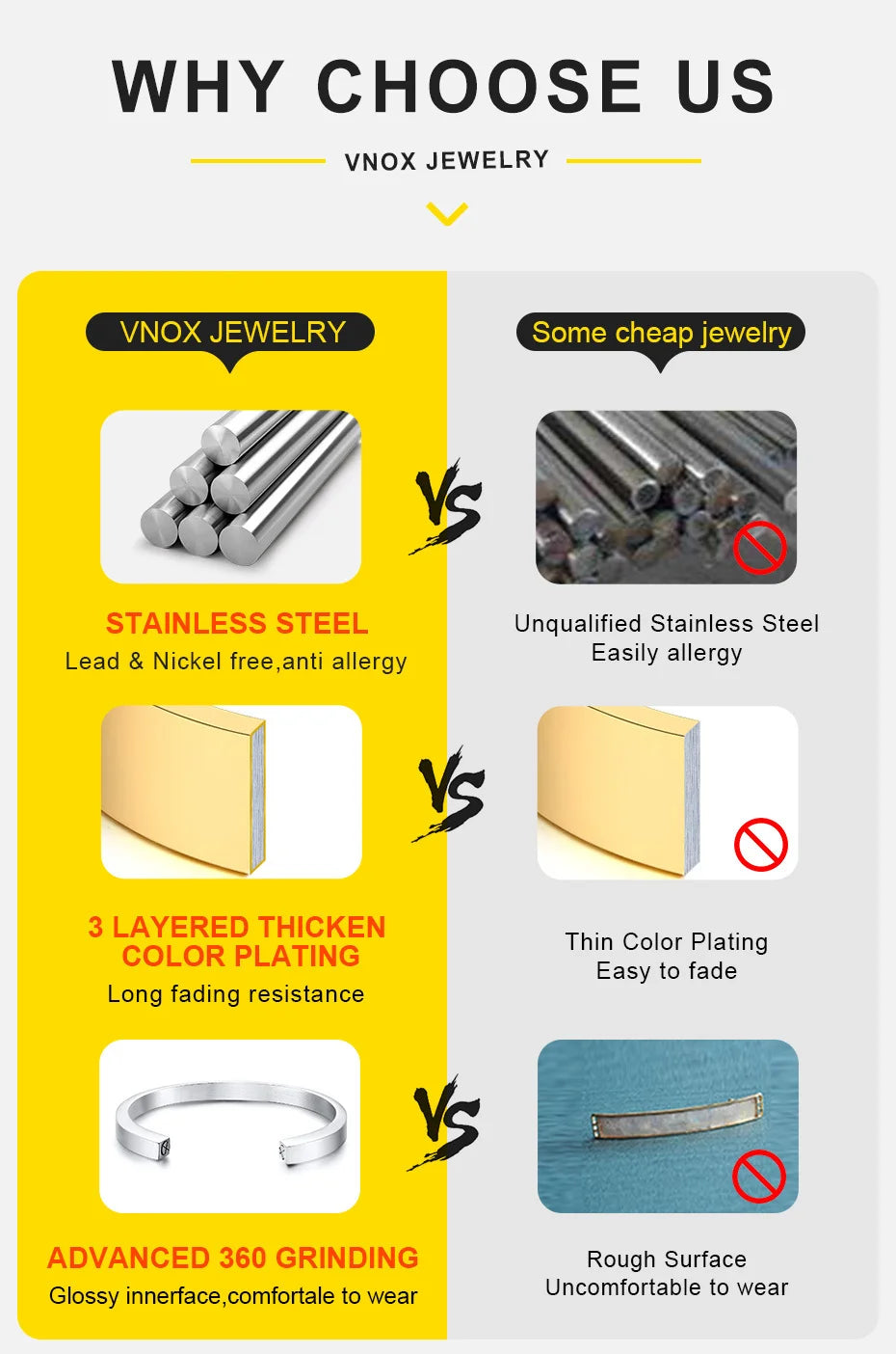 Vnox Single Stainless Steel Men Cross Punk Dangle Earrings High-end Fashion Hoop Earrings For Boys Ear Jewelry Friendship Gifts