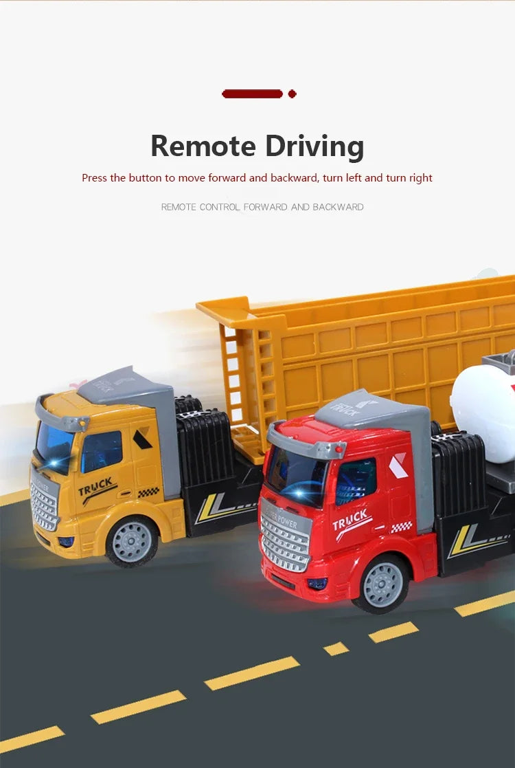1/48 Rc Truck Heavy-Duty Toy Cars Trucks Remote Control Semi-Trailer Construction Electric Truck Big Rc Trailer Dump Boys Gift
