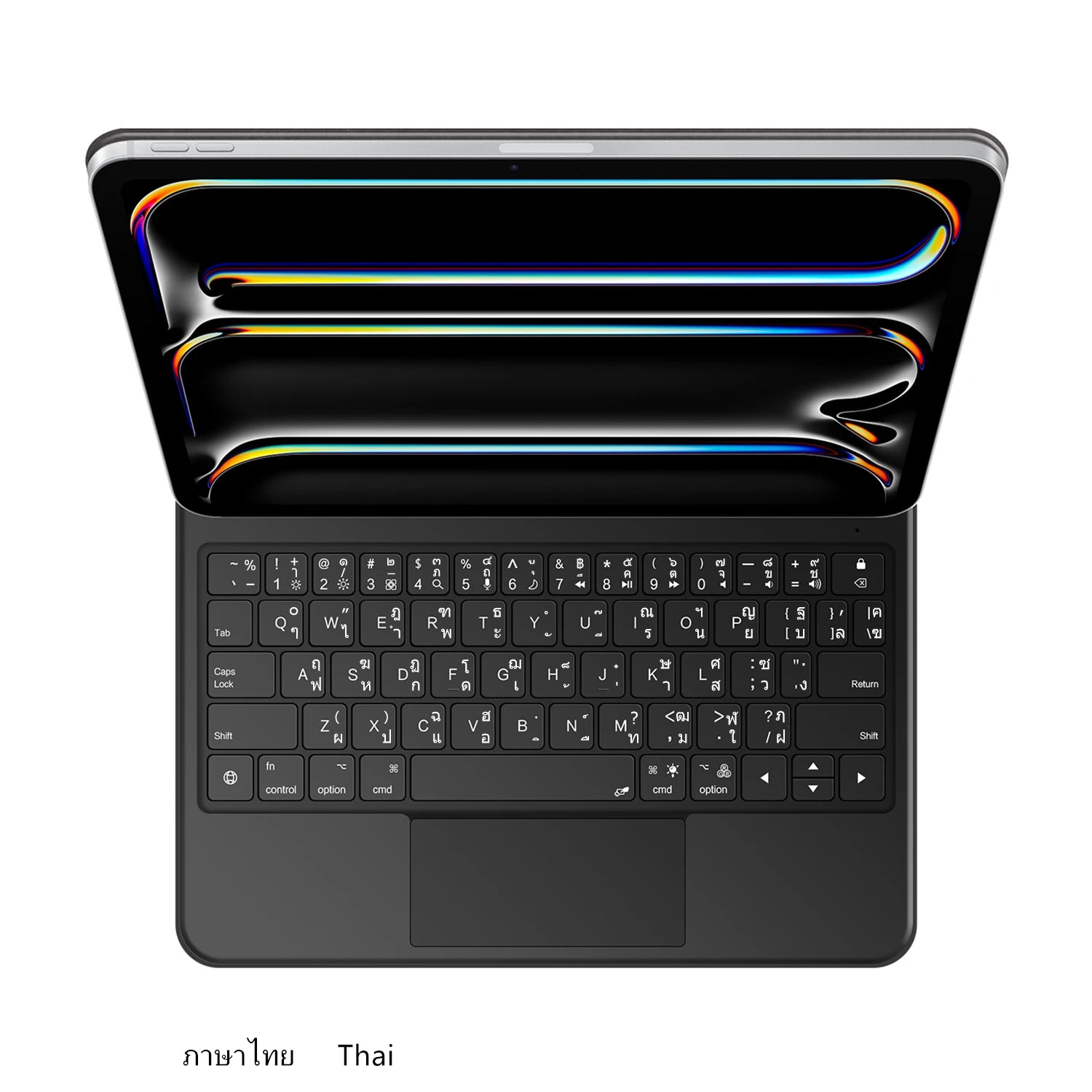 AJIUYU Smart Pogo Pin Magic Keyboard For iPad Air 11 inch M3 M2 Pro 13 M4 12.9 6th 5th 4th 10.9 7th Smart Case Direct Connection