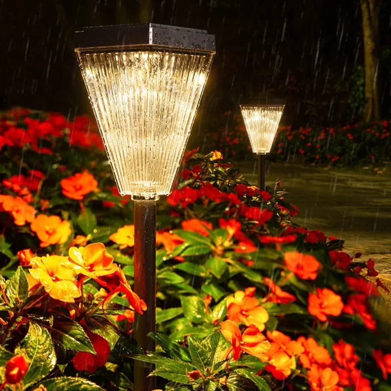 Outdoor Solar Lights Garden Lights Solar Powered Lamp Lantern Waterproof Landscape Lighting Pathway Yard Lawn Garden Decoration