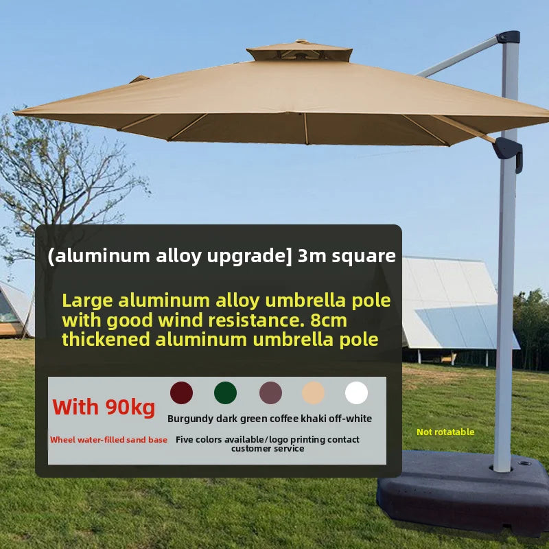 Outdoor Sun Umbrella, Cantilever, Courtyard Villa Courtyard Garden Sun Umbrella, Outdoor Umbrella, Customizable