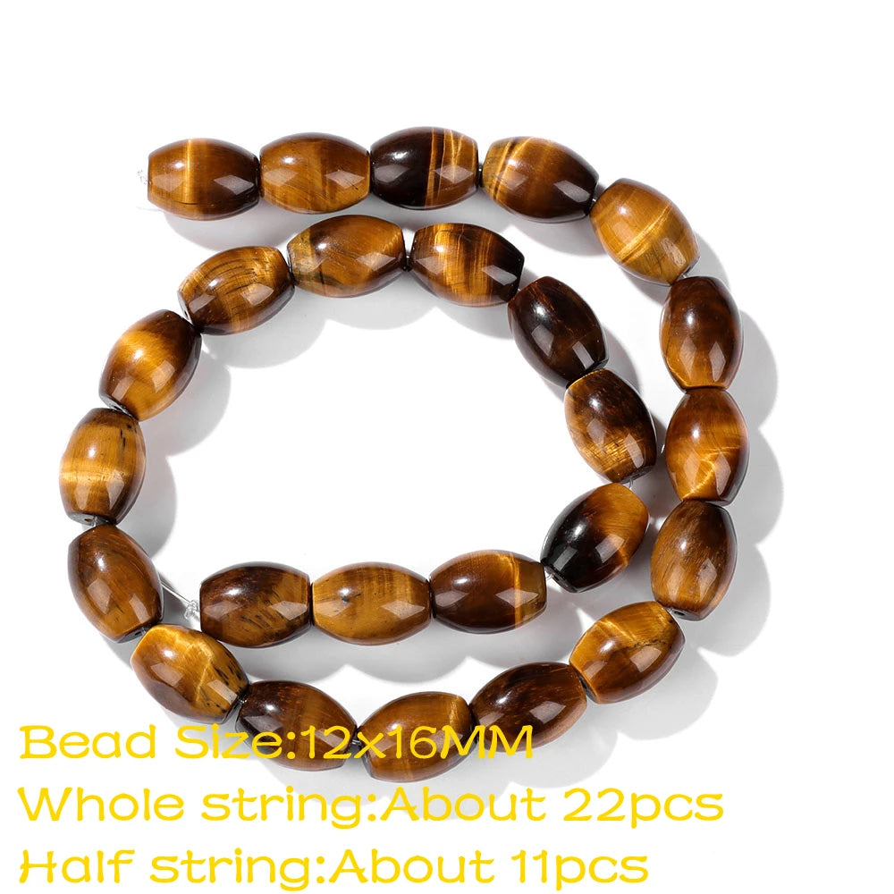 High Quality Natural Stone Yellow Tiger Eye Beads Round Square Oval Loose Spacer Stone For Jewelry Making Bracelet Diy Accessory