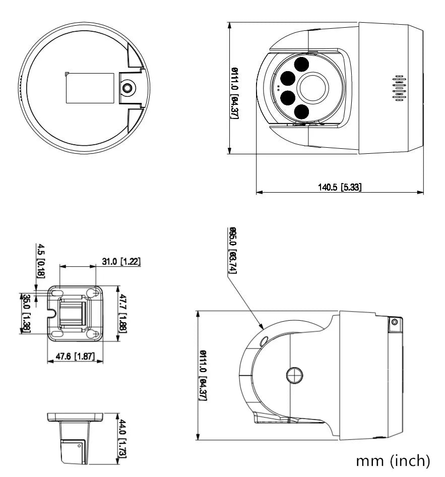 Dahua SD2A500NB-GNY-A-PV 5MP POE IR30M & 24 Hours Full-color built-in MIC & speaker support Lens Pan and Tilt IP Camera
