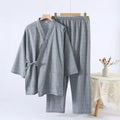 Women's Home Clothes Cotton Spring and Autumn Long Sleeved Long Pants Home Clothes Cardigan Simple Two-piece Pyjamas Set