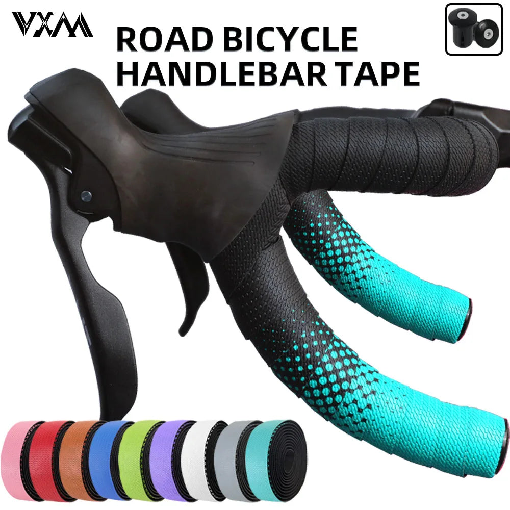 VXM Road Bicycle Handlebar Tape Bar PU EVA Cycling Grips Strap Anti slip shockabsorbing comfort With End Plug Bike Accessories