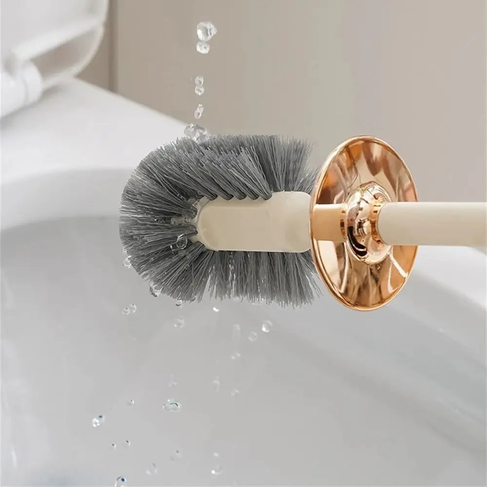 Creative Bathroom Toilet Brush with Base Cleaning Household Soft Brushes Cleaning Accessories Quick Dry Leak-Proof Holder Tools