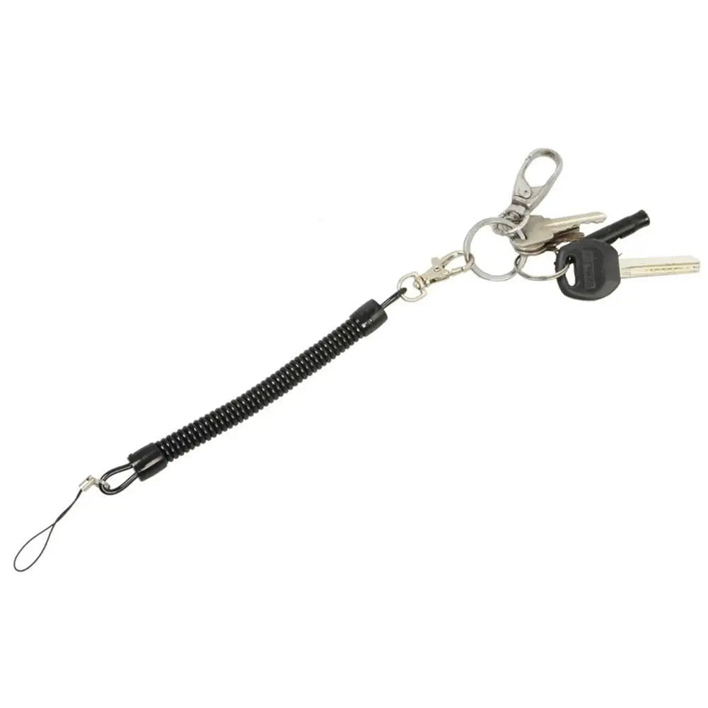 Tactical Retractable Spring Elastic Rope Security Gear Tool Hiking Camping Anti-lost Phone Keychain Fishing Lanyards Keychain