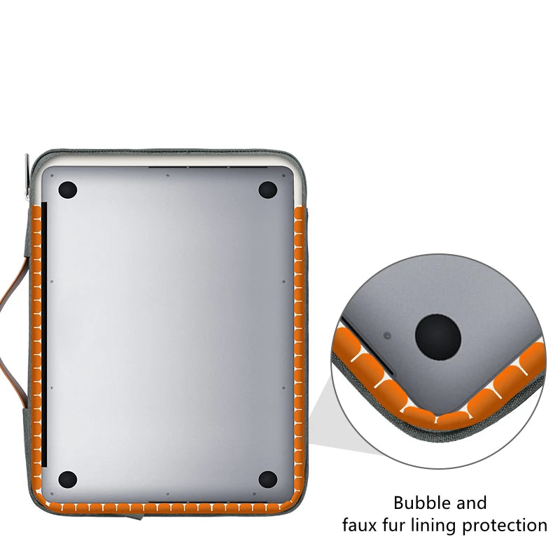 Multi-pockets Laptop Sleeve for MacBook Air 15.3 2024 Laptop Bag for MacBook Pro 14 M5 Shocproof Notebook Bag for Dell/Xiaomi 16