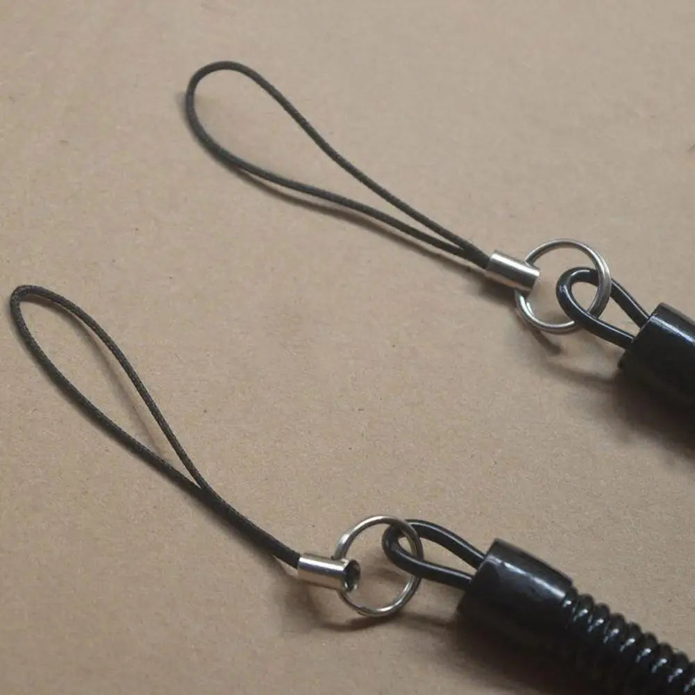 Tactical Retractable Spring Elastic Rope Security Gear Tool Hiking Camping Anti-lost Phone Keychain Fishing Lanyards Keychain