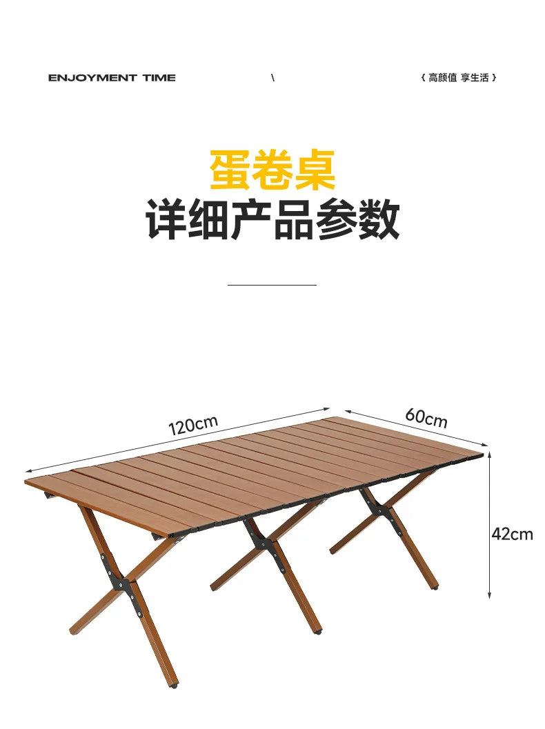 Outdoor Picnic Desk Lightweight Aluminum Table Sturdy Foldable Portable Folding Camping Table Garden Lawn Party Use Furniture