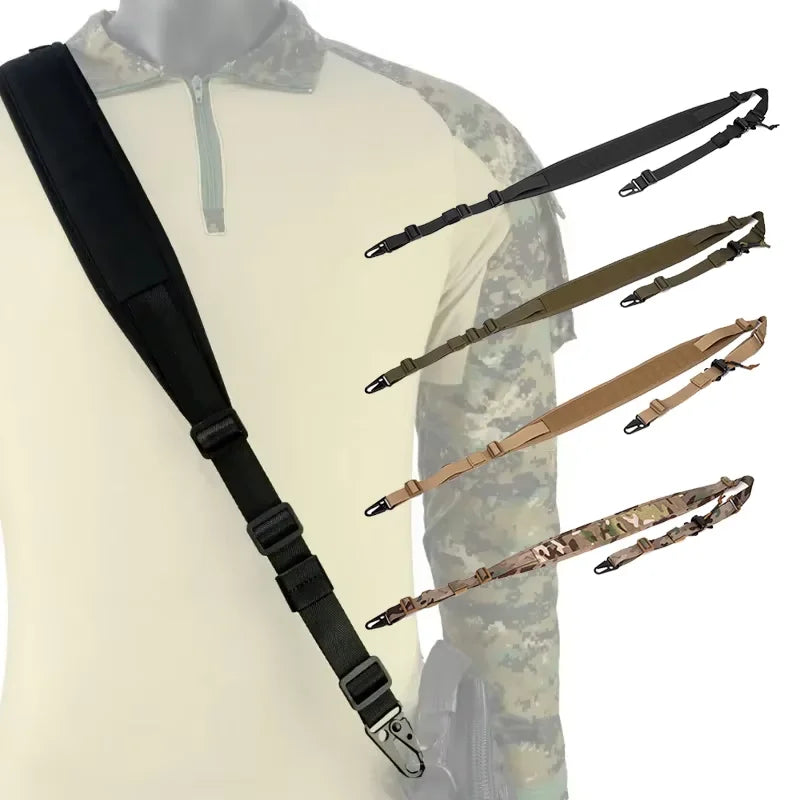 Hunting Rifle Tactical Sling Removable 2 Point Padded Combat Modular Shooting Equipment MC Strap Accessories for Outdoor Hunting