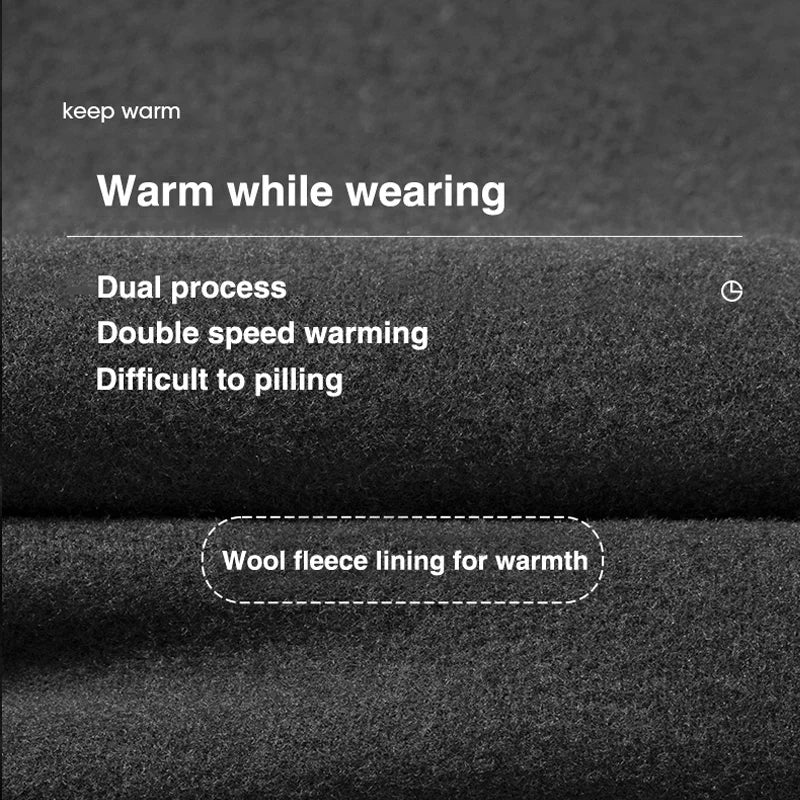 High Collar Men's Sports Ski Thermal Underwear Set Suits Gym Compression Suit Running Men Ski Thermal Bottom Fleece Clothes
