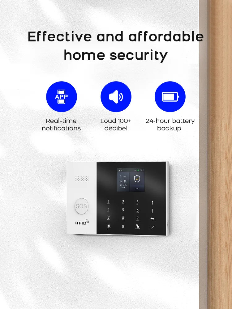 PGST 4G WiFi Security Protection House Alarm System Tuya Alexa Alarm Security System Kit Set Smart Life Home Door Motion Sensor