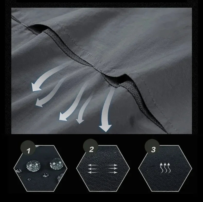 2025 spring summer New Men Lightweight Quick-Drying long sleeved shirts outdoor new men  Breathable Sport Sunscreen Hiking Shirt