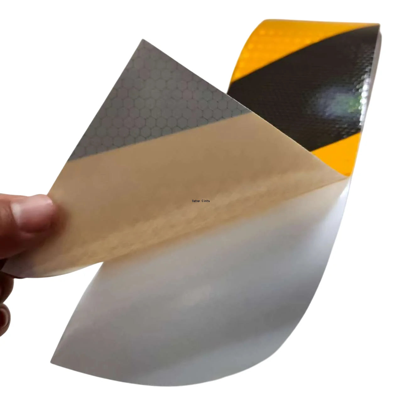 5cm/10cm/15cm/20cm*5m Reflective Tape Yellow-Black Left Or Right Twill Waterproof Safety Warning Self-adhesive Reflector Sticker