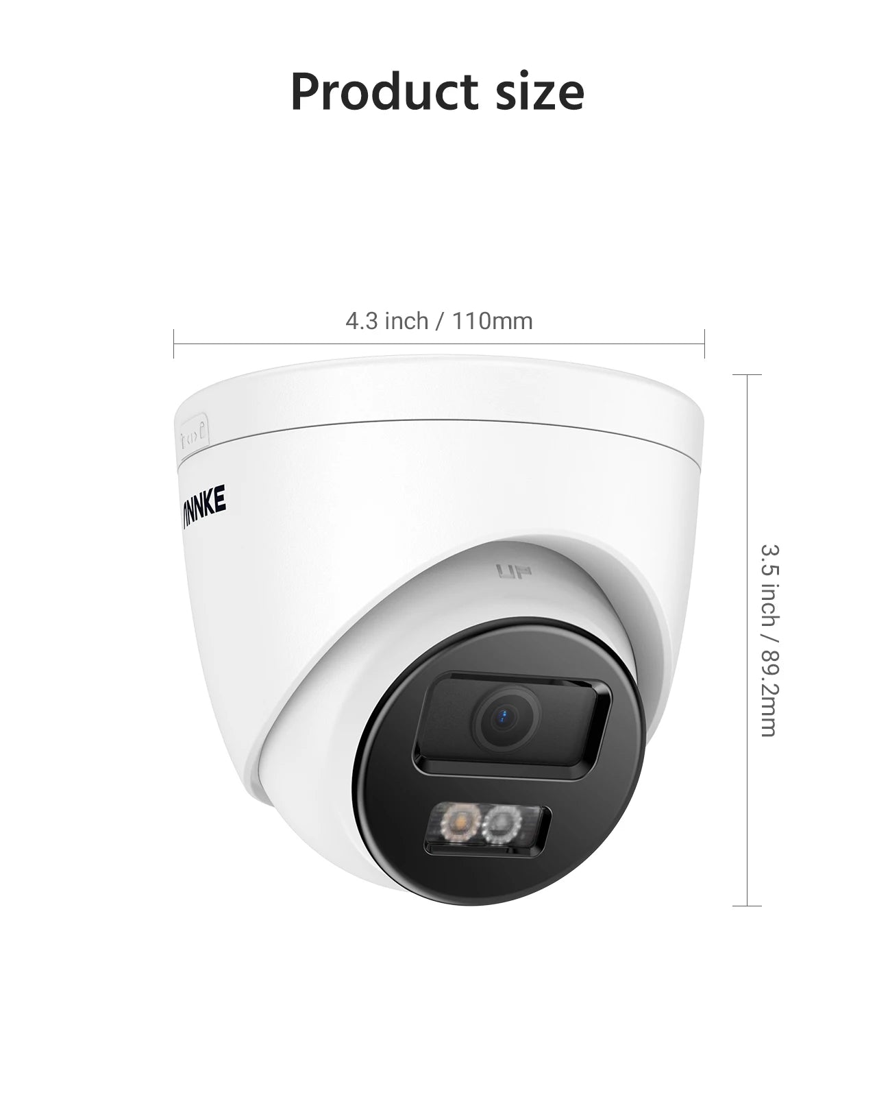 ANNKE C1200 Smart Dual Light 12MP Ultra HD PoE IP Camera Built-in Mic Surveillance Security Cameras Color IR Night Vision IP67