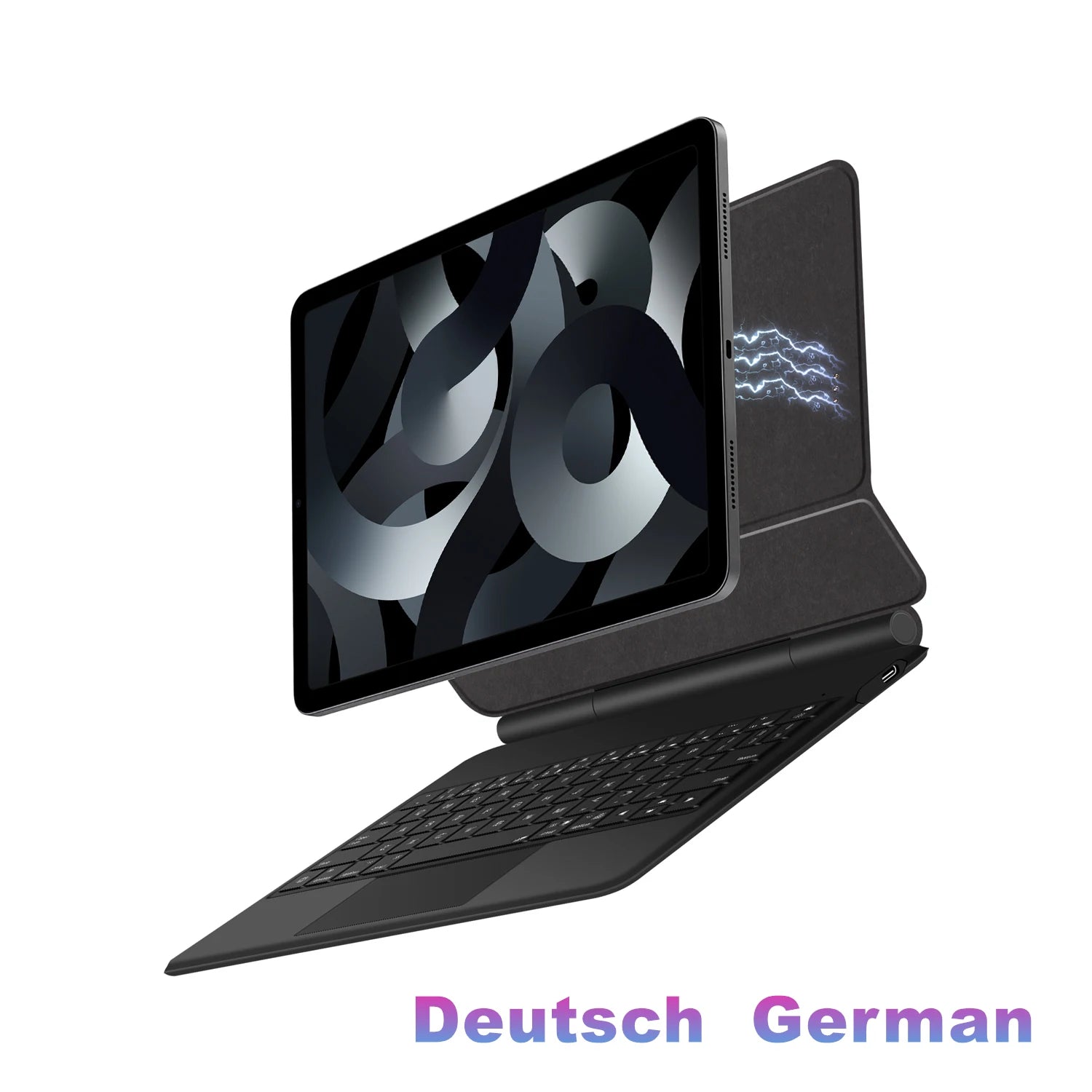 AJIUYU Smart Pogo Pin Magic Keyboard For iPad Air 11 inch M3 M2 Pro 13 M4 12.9 6th 5th 4th 10.9 7th Smart Case Direct Connection