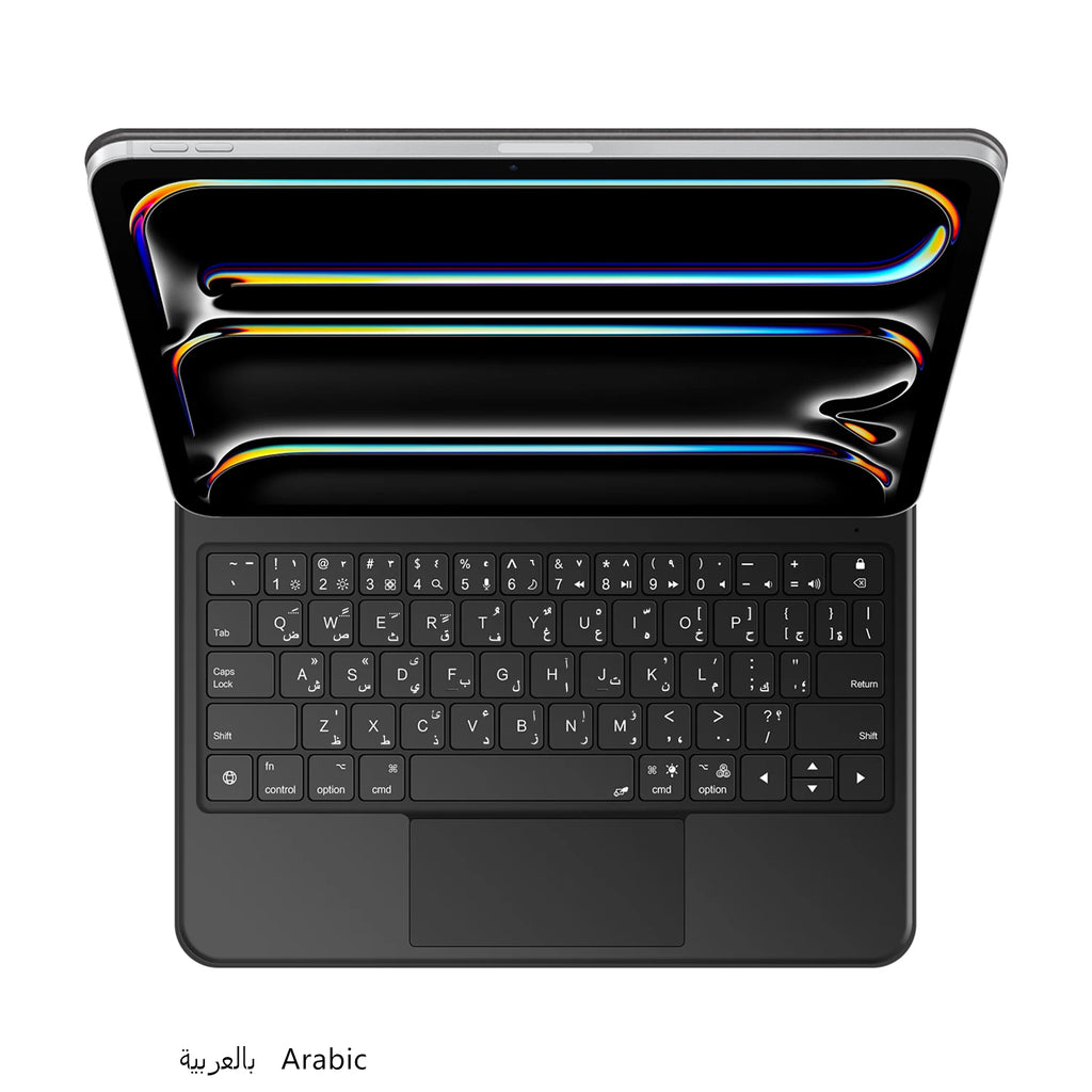 AJIUYU Smart Pogo Pin Magic Keyboard For iPad Air 11 inch M3 M2 Pro 13 M4 12.9 6th 5th 4th 10.9 7th Smart Case Direct Connection