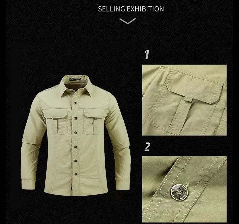 2025 spring summer New Men Lightweight Quick-Drying long sleeved shirts outdoor new men  Breathable Sport Sunscreen Hiking Shirt